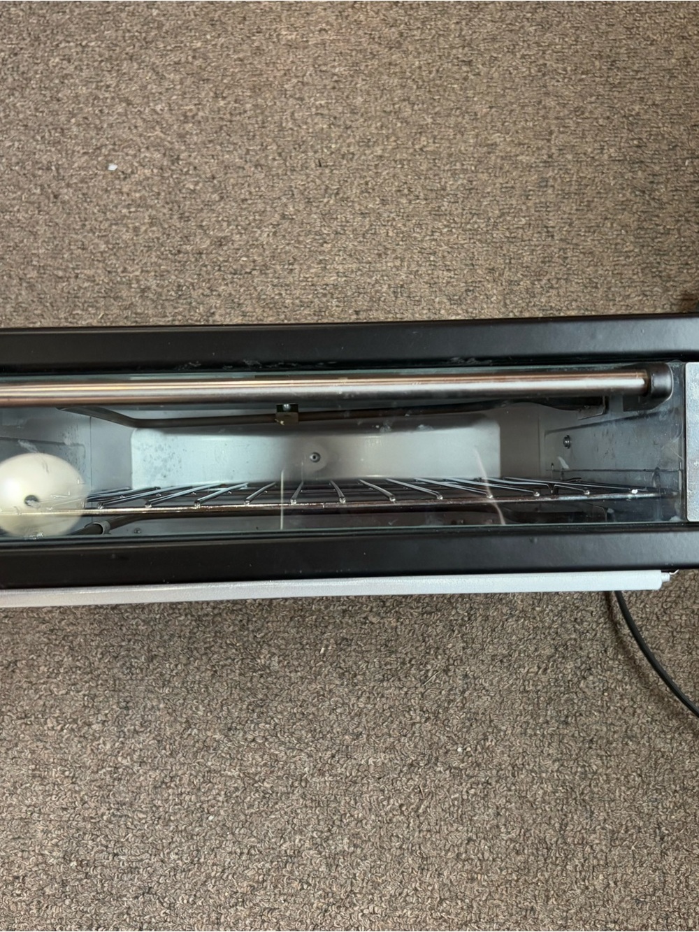 Black and Silver Countertop Toaster Oven – Durable Compact Design